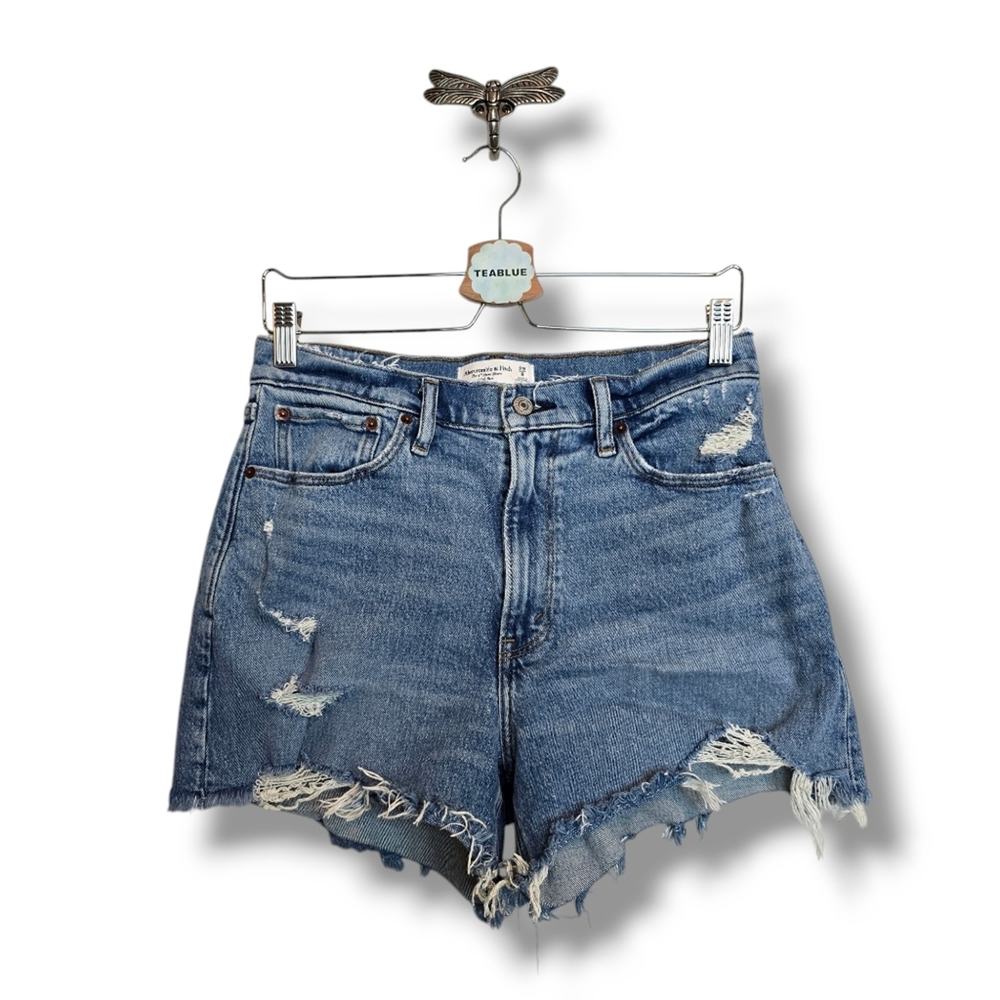 Abercrombie & Fitch Curve Love The 4" Inch Mom Short High Rise Jean Short 29/8
